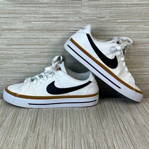 Nike Court Legacy Next Nature White Black Desert Ochre DH3161-100 Womens 7